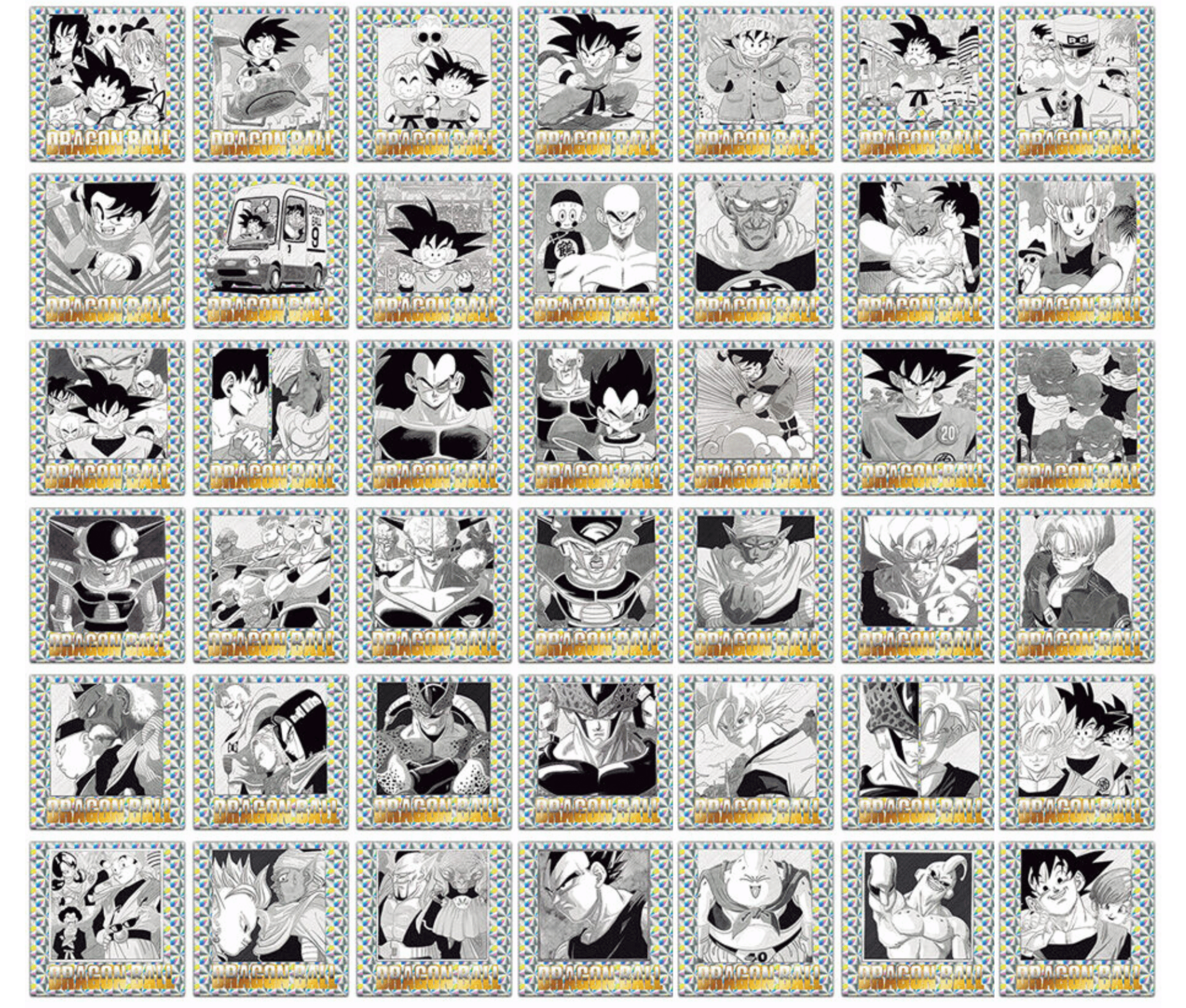 ②ドラゴンボール40周年記念 オリジナルイラストレーション シール フルコンプ ドラゴンボール40周年記念 オリジナルイラストレーション シール