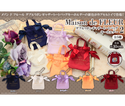 【9月予約】Maison de FLEUR ダブルリボンギャザートートバッグ キーホルダー2 ［全5種セット］
