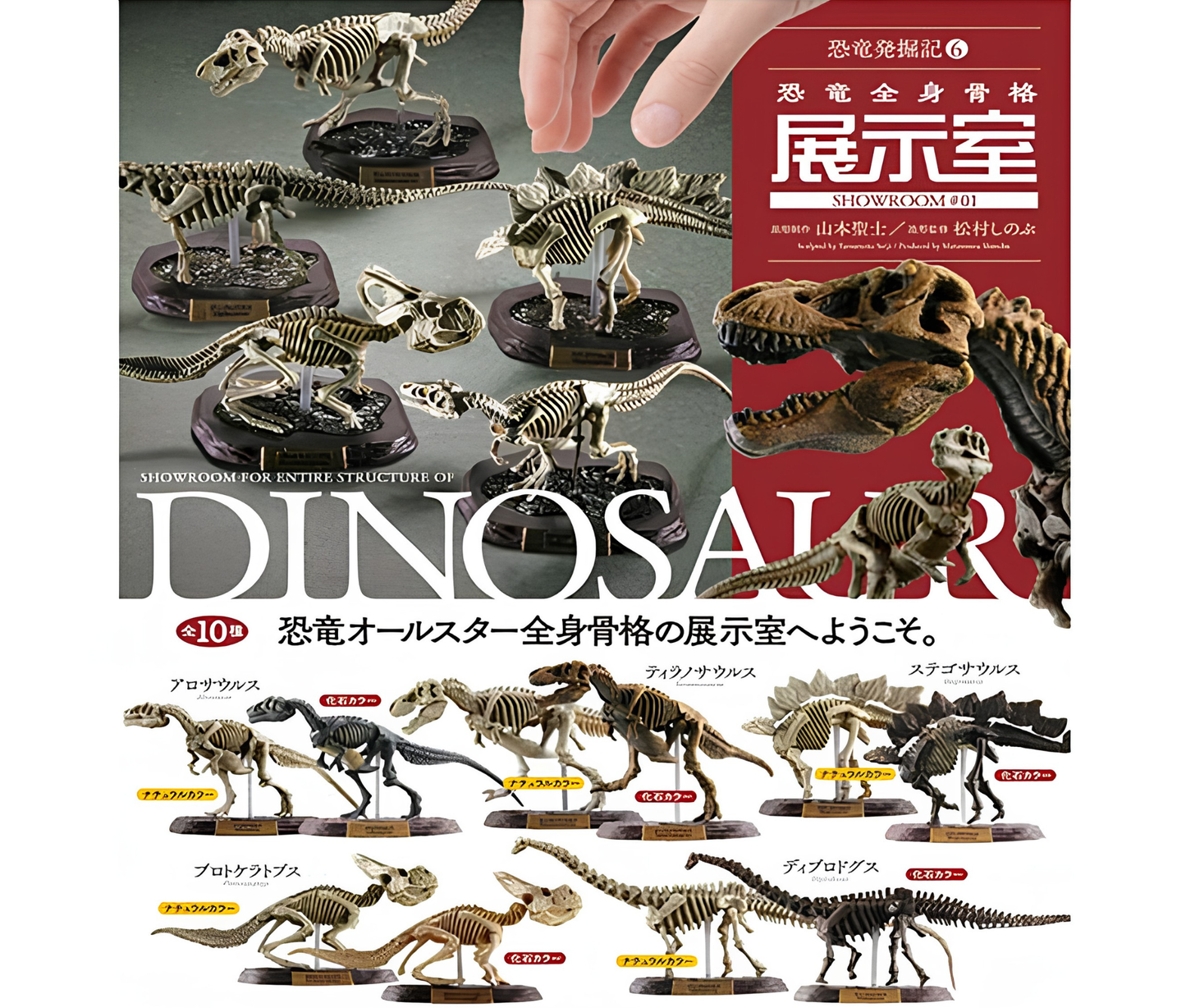 【9月予約】恐竜発掘記6 恐竜全身骨格展示室［全10種セット］