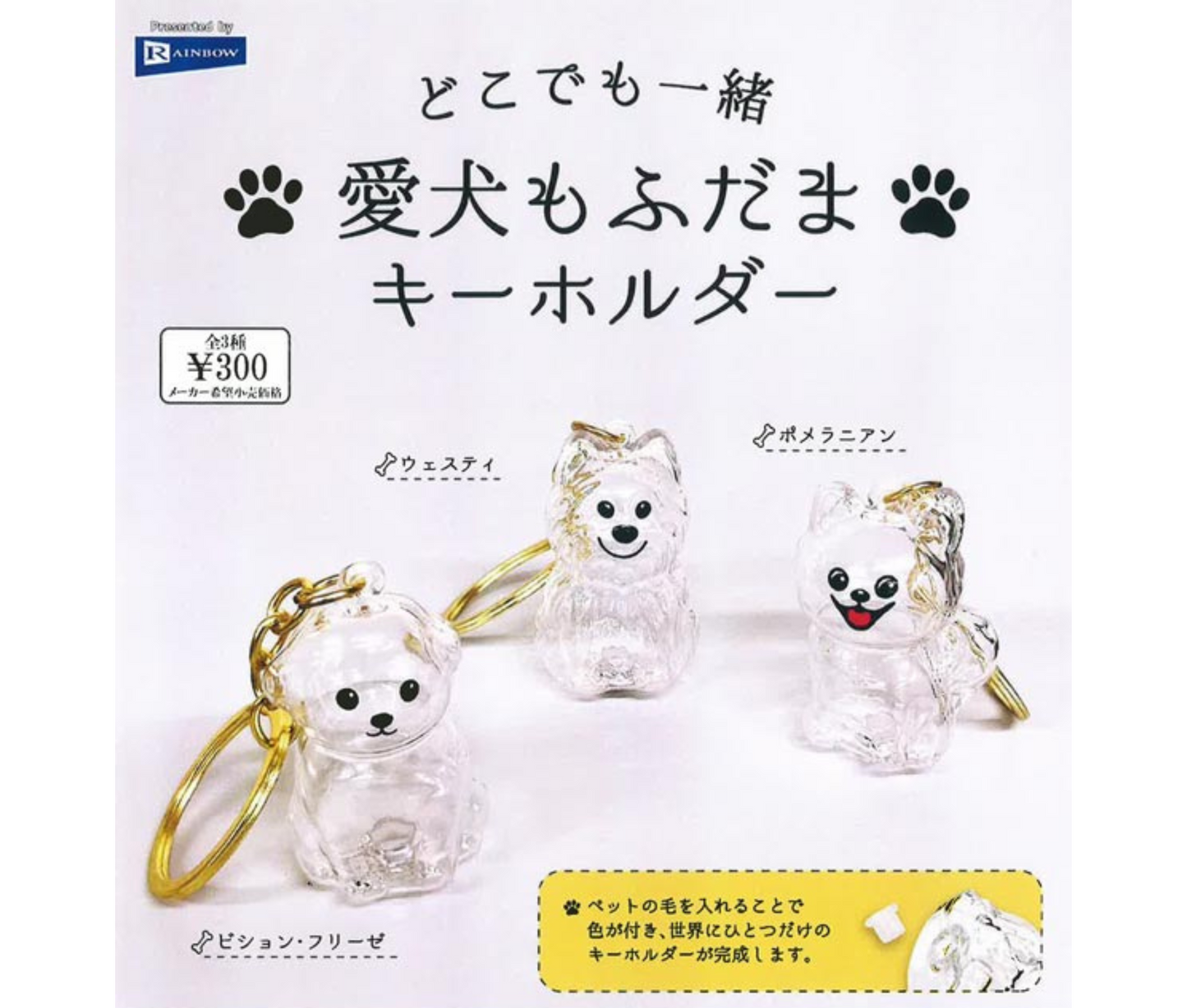 【12月予約】どこでも一緒 愛犬もふだまキーホルダー［全3種セット］