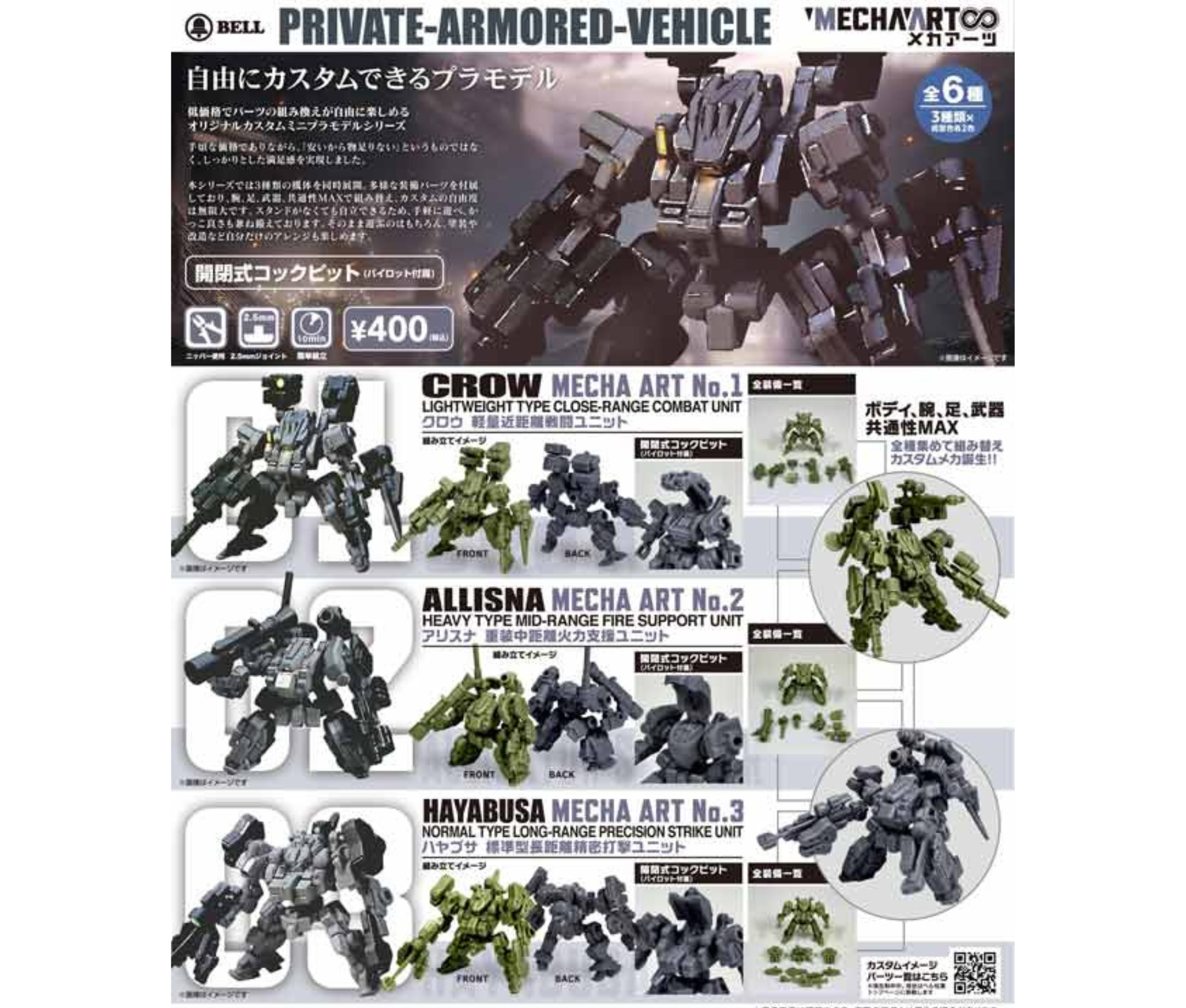 【6月予約】MECHA ART（メカアーツ）［全3種セット］