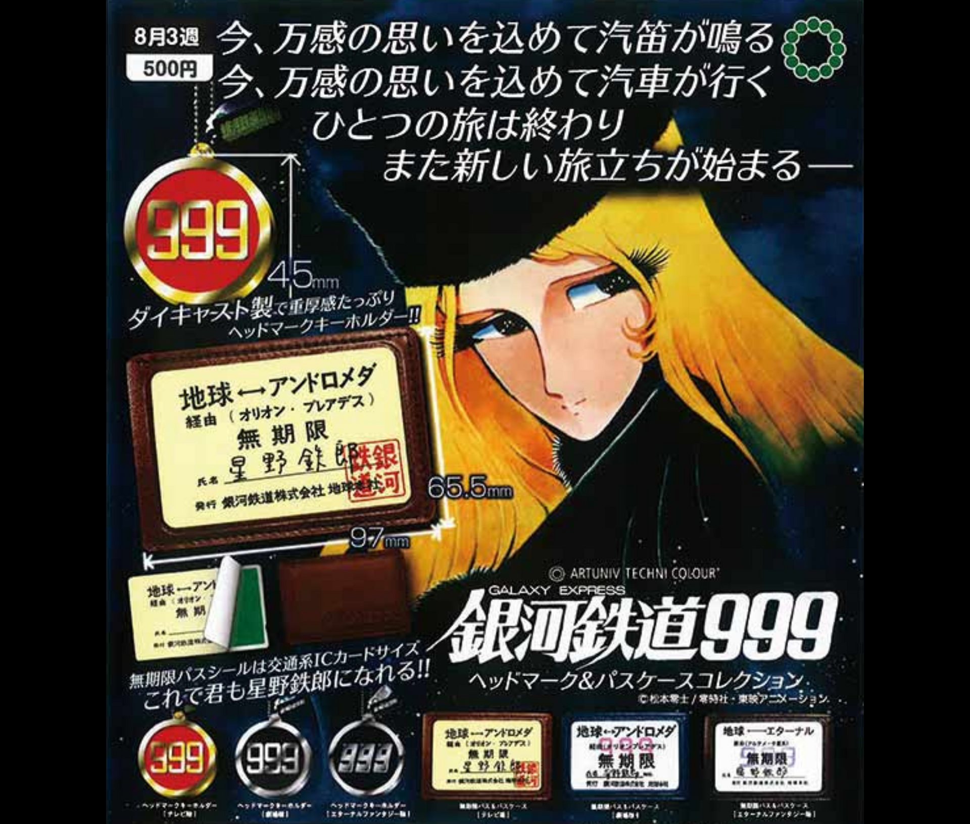 再販》ATC 銀河鉄道999 ヘッドマーク&パスケースコレクション［全6種