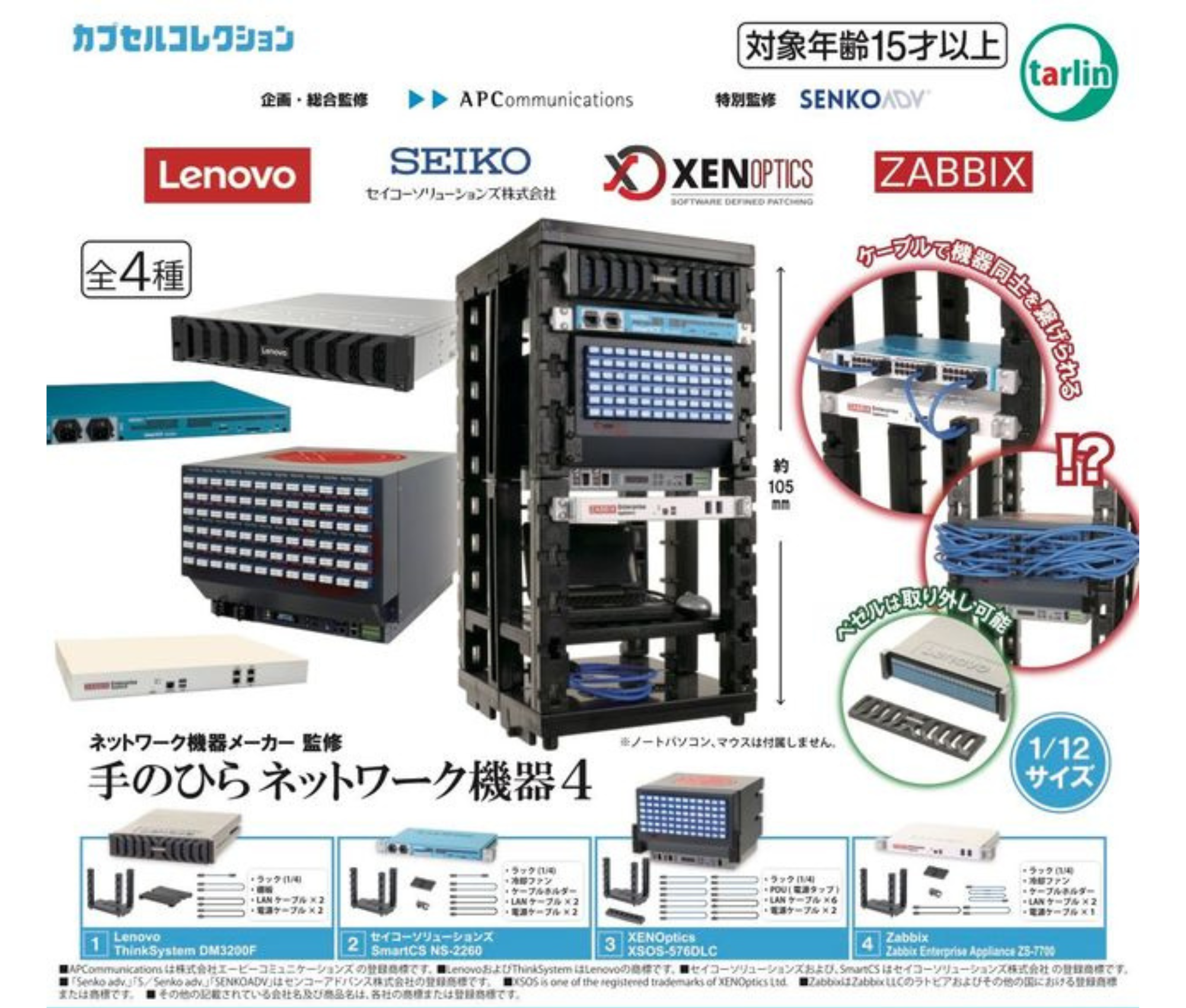 【7月予約】ネットワーク機器メーカー監修　手のひらネットワーク機器4［全4種セット］
