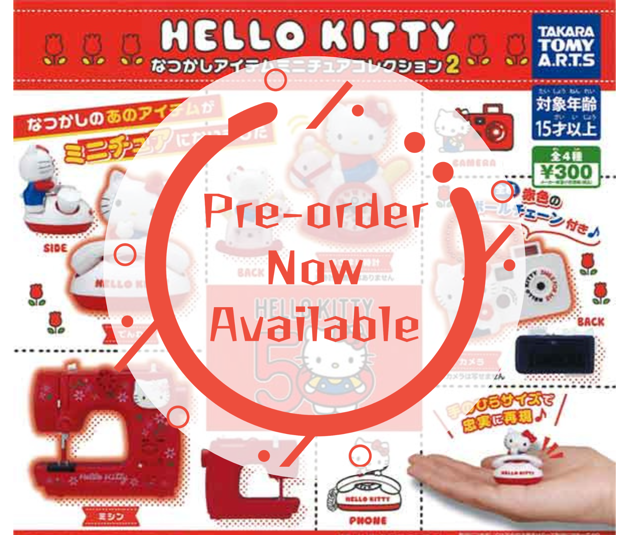 [Jul Pre-order]Hello Kitty Nostalgic Items Miniature Collection 2 [Complete Set of 4]