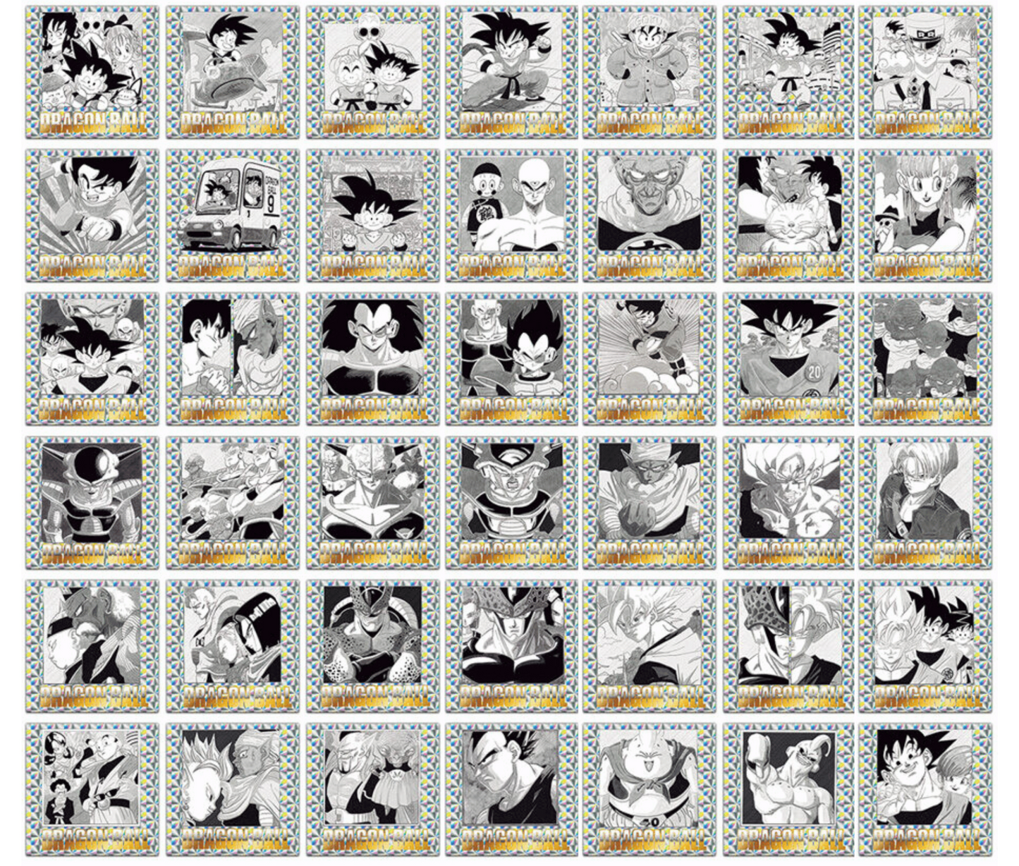 ドラゴンボール40周年記念 オリジナルイラストレーション シールウエハース [全42種セット]